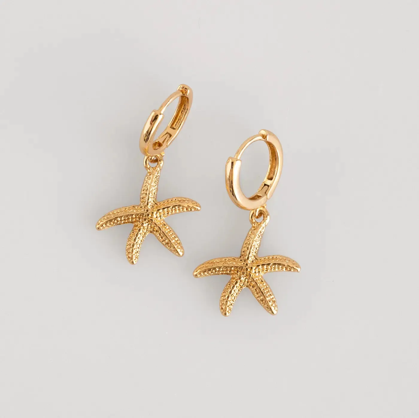 TIMI OF SWEDEN Starfish hoop øreringe forgyldt