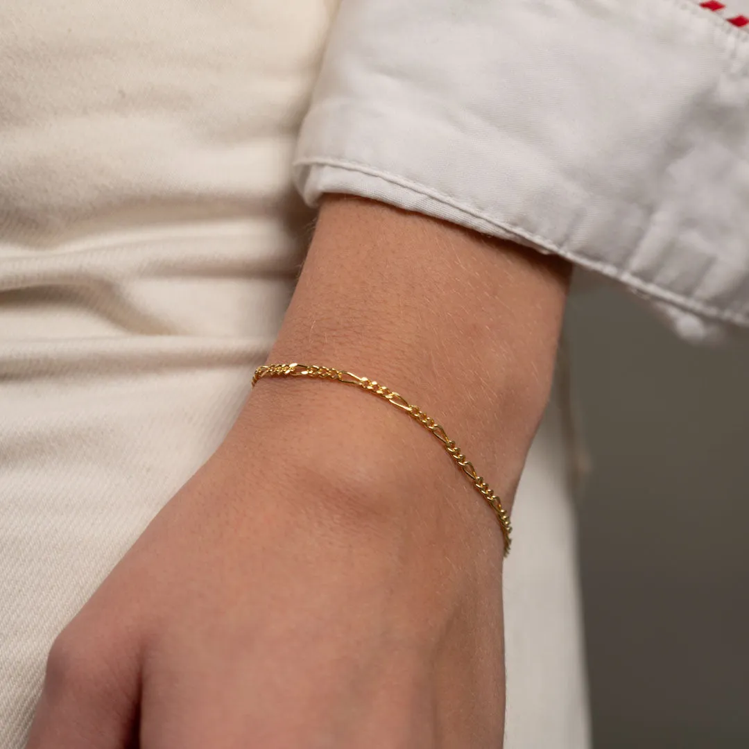 Sisi Copenhagen Uma Figaro armbånd massivt guld 16+3 cm