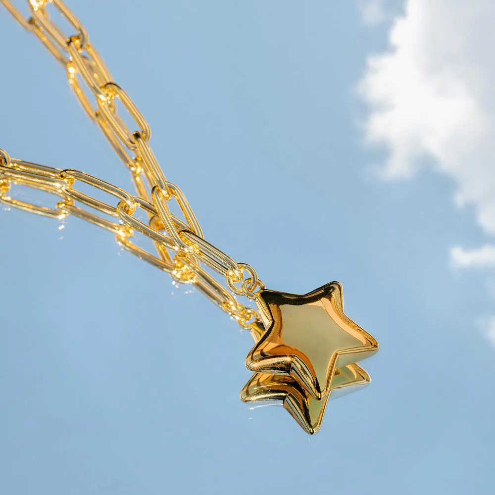 Orelia Statement Star Charm halskæde guld stjerne