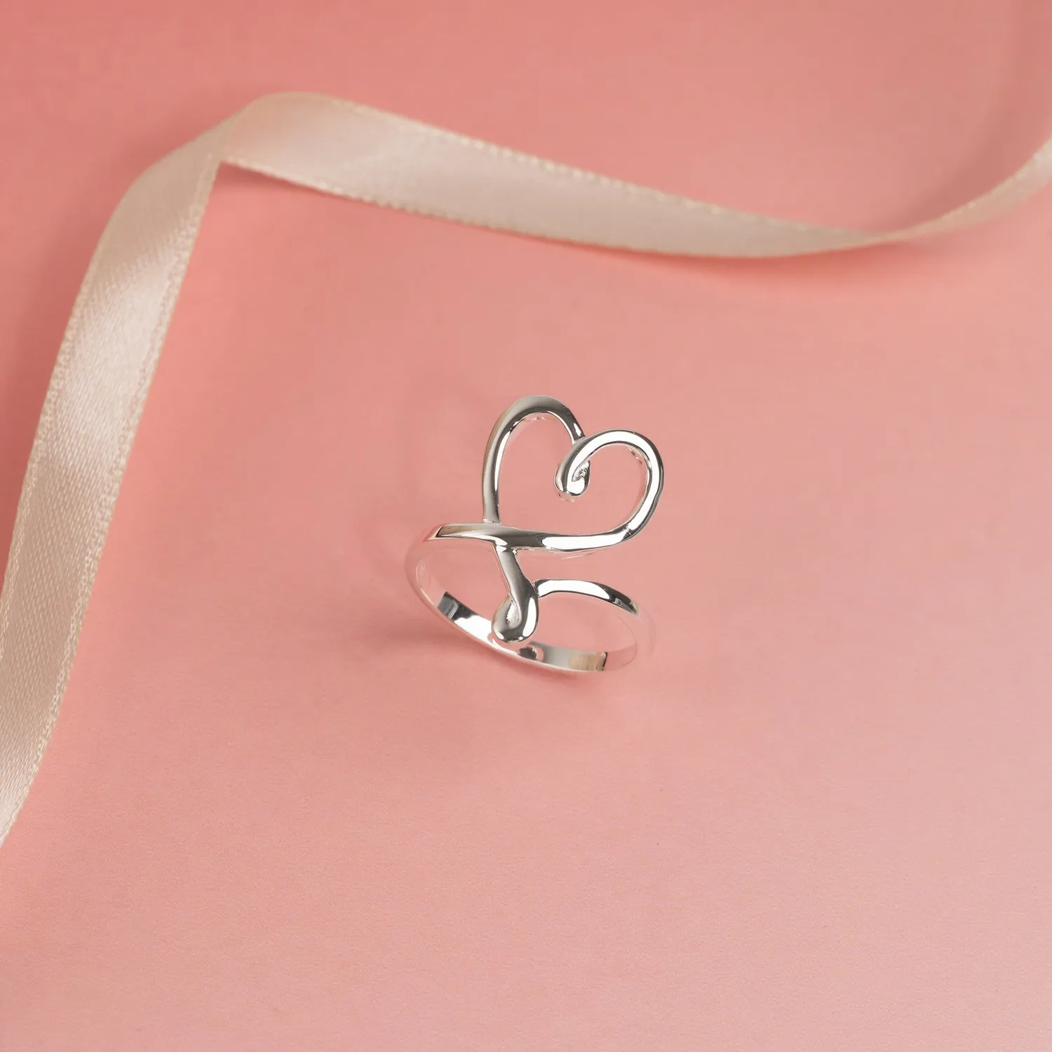 Sisi Copenhagen Sofia Silver ring sølv hjerte 13x20 mm