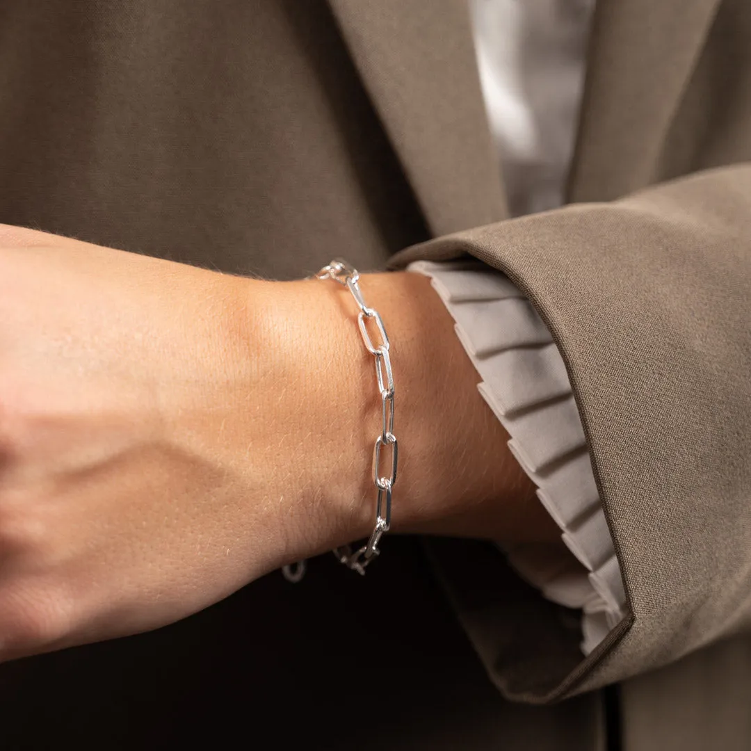 Sisi Copenhagen Alma Large Link armbånd sølv 19 cm