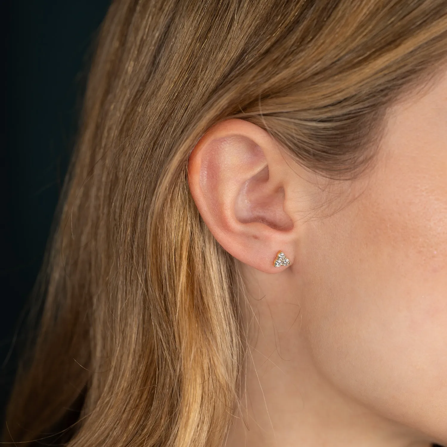 Sisi Copenhagen Trio ørestikkere 0,43ct 14kt guld lab-diamant
