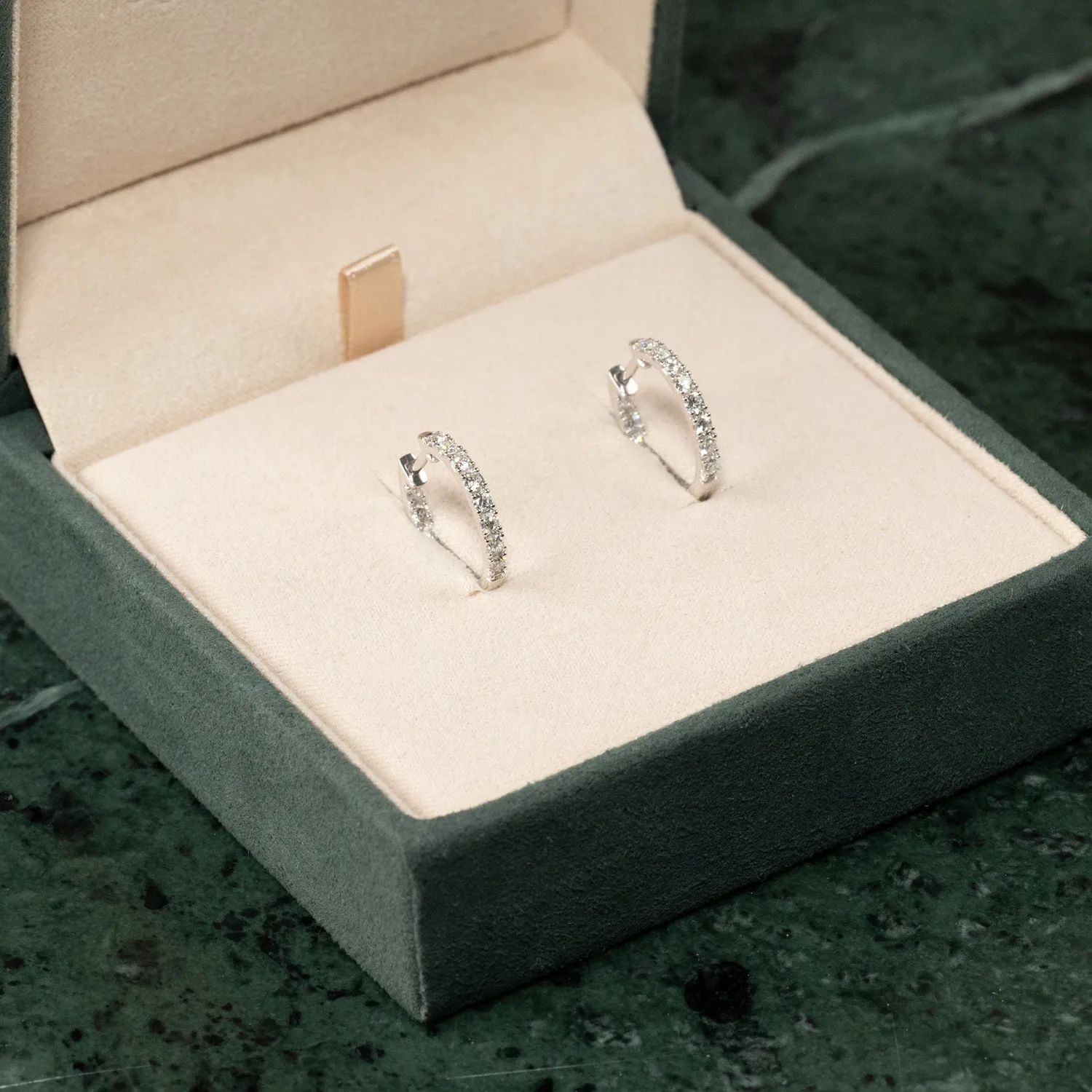 Sisi Copenhagen Double Set creoler hvidguld 0,8 ct