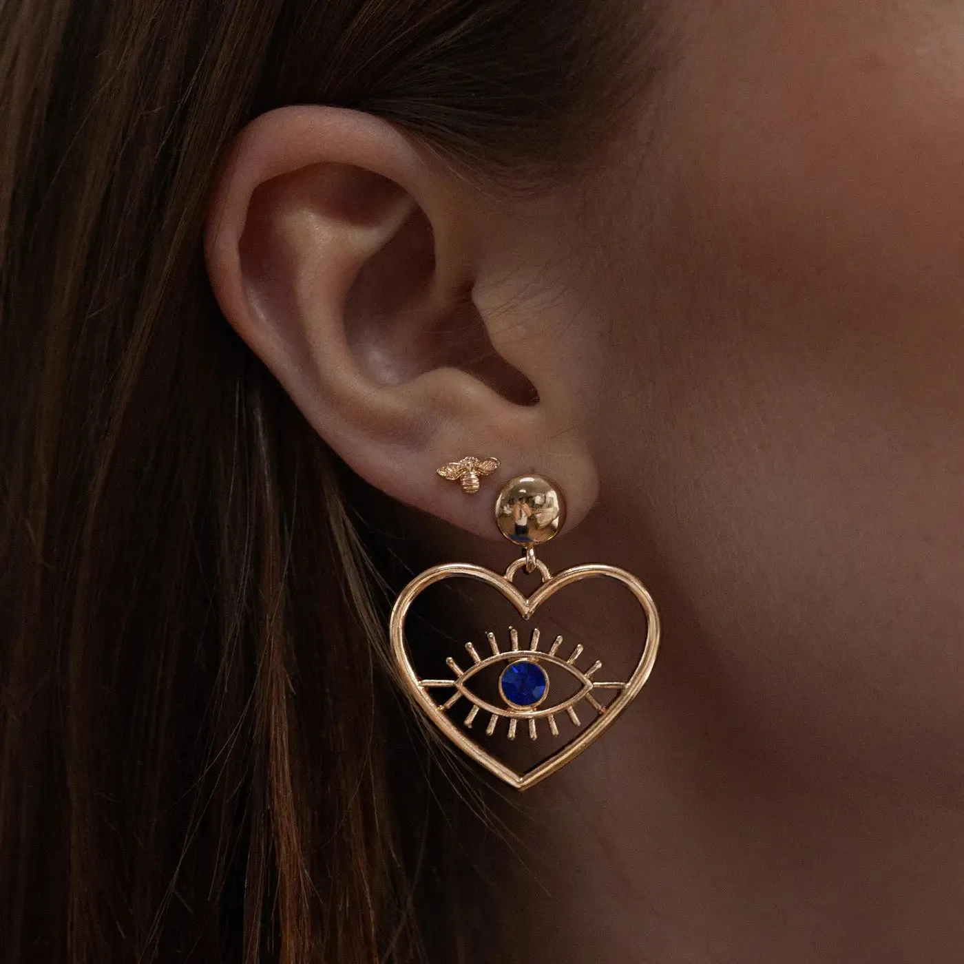 TIMI OF SWEDEN Beatrice Bee stud øreringe guld 8 mm