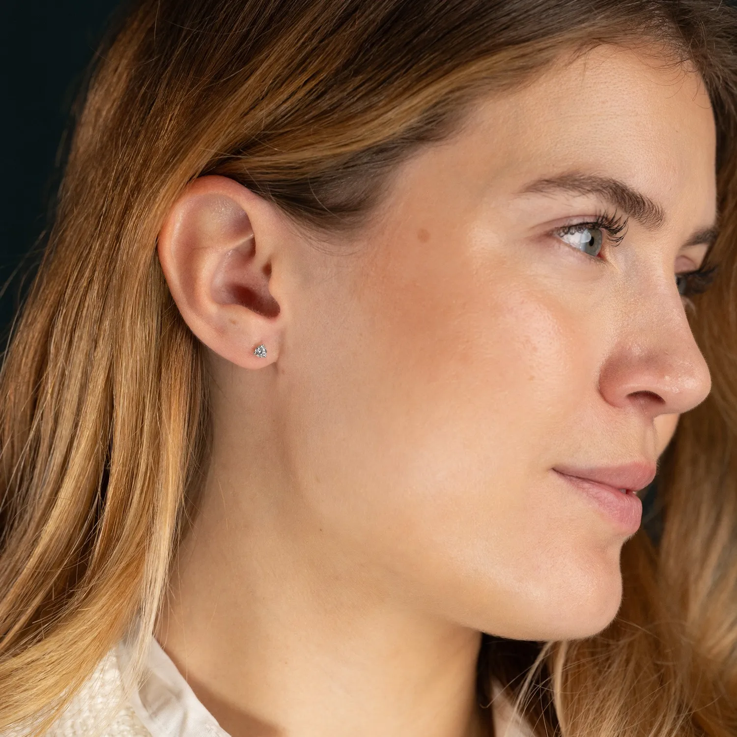 Sisi Copenhagen Simple Lab-Diamond ørestikker hvidguld 0,33 ct