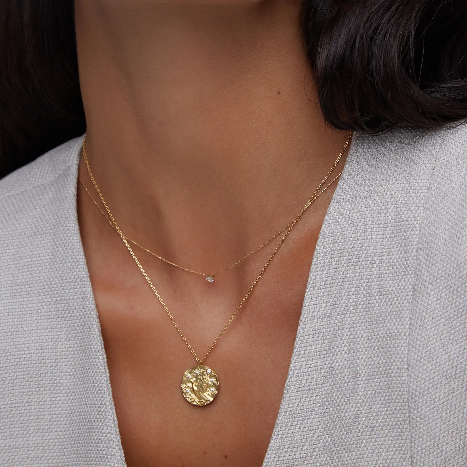 Orelia Fine Crystal Collar halskæde forgyldt