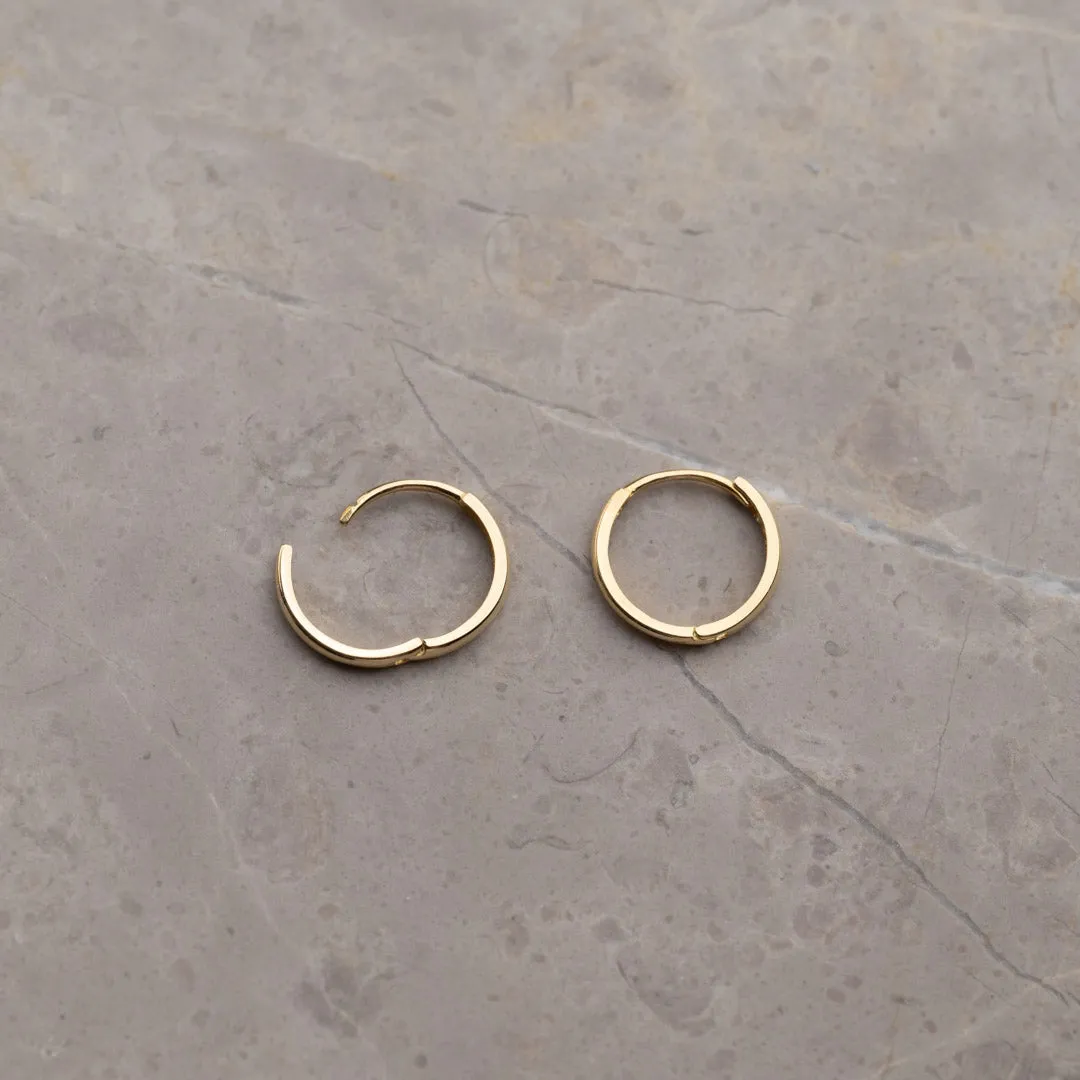 Sisi Copenhagen Classic Solid Gold Creol 12mm øreringe par 9 karat