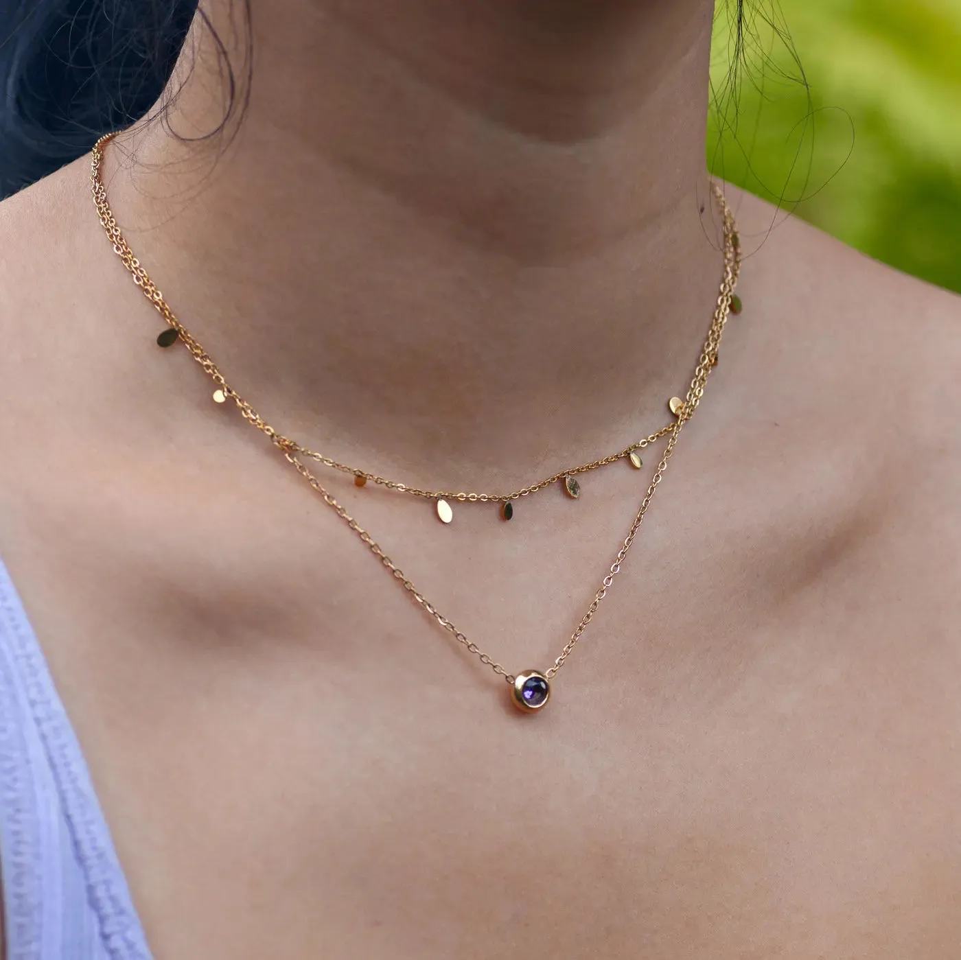 TIMI OF SWEDEN Chakra Krystal halskæde Crown violet