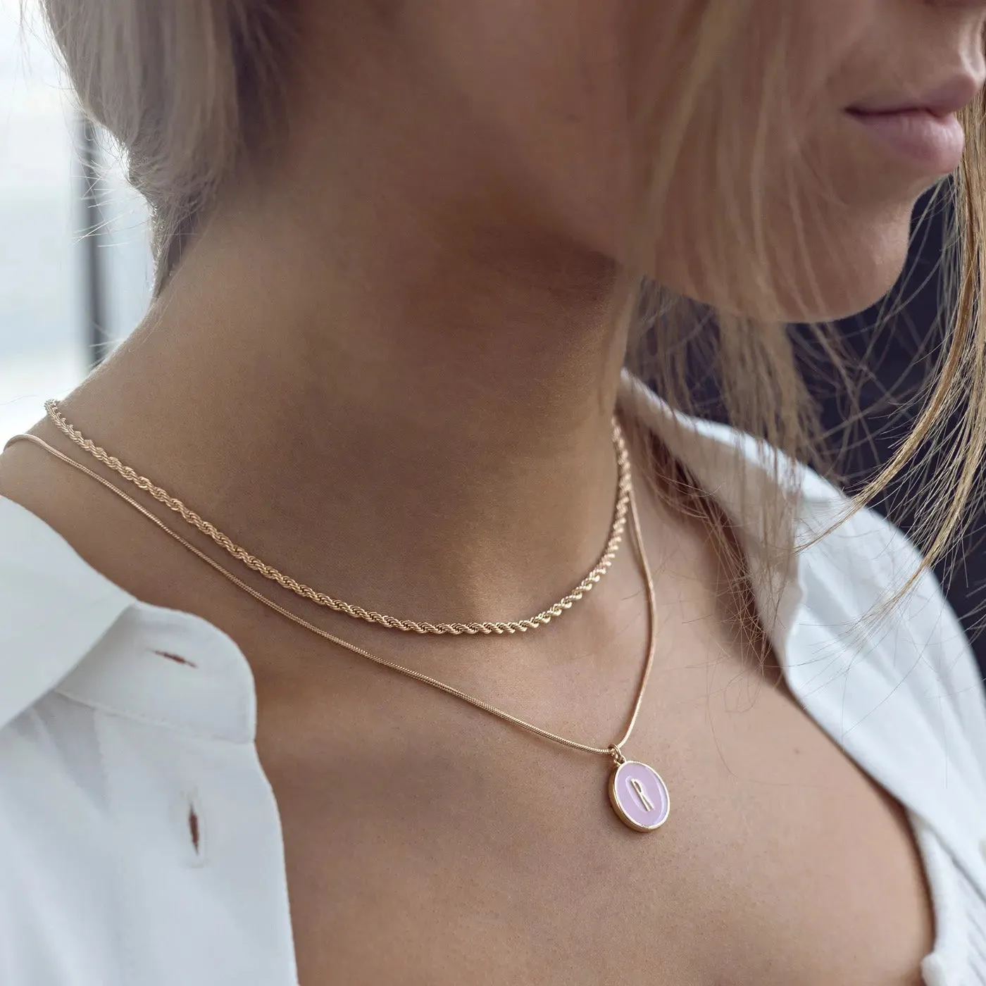 TIMI OF SWEDEN Twisted Chain halskæde guld 40cm