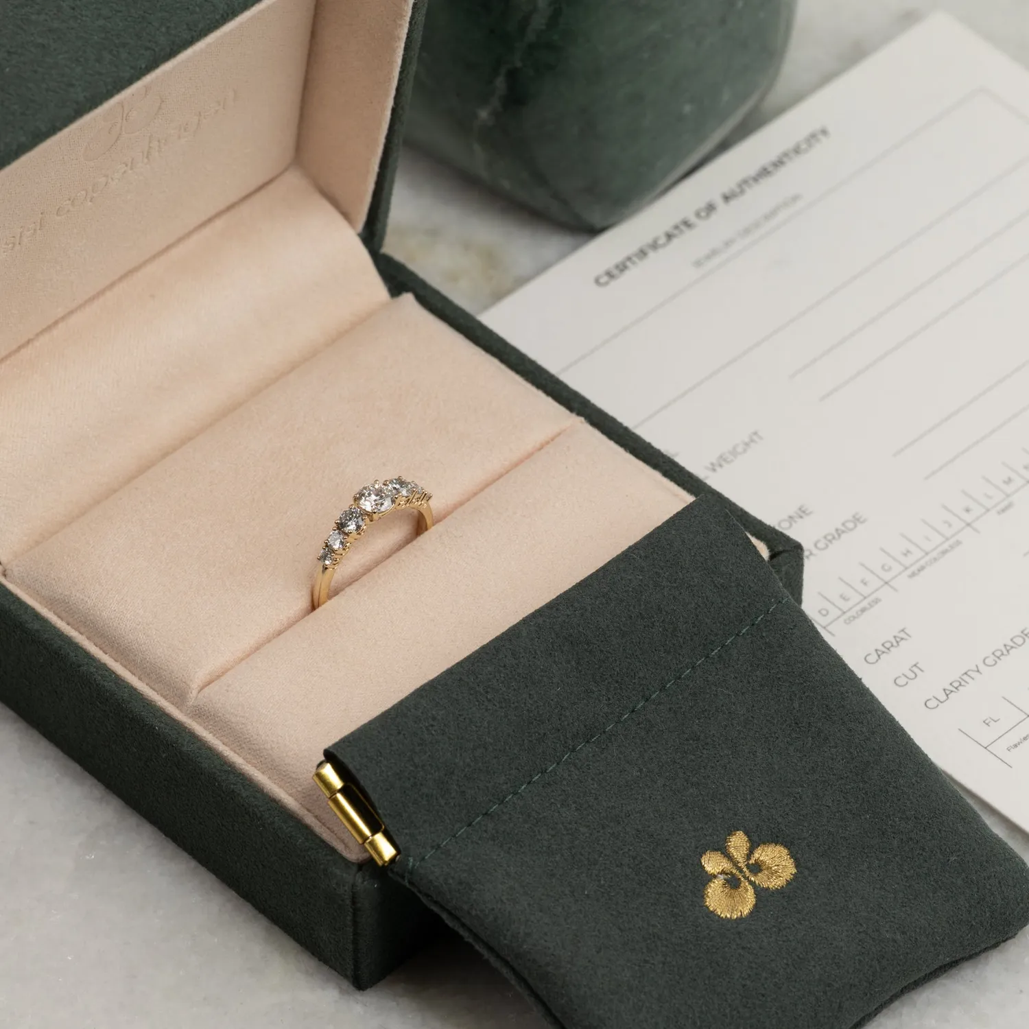 Sisi Copenhagen Seven-Stone Trellis diamantring 1,0 ct 14 kt
