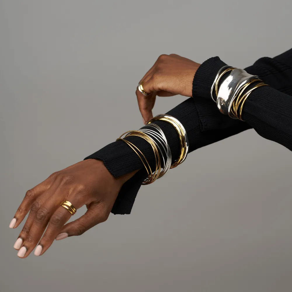 Orelia Fine Multi Interlocking armbånd sølv sæt