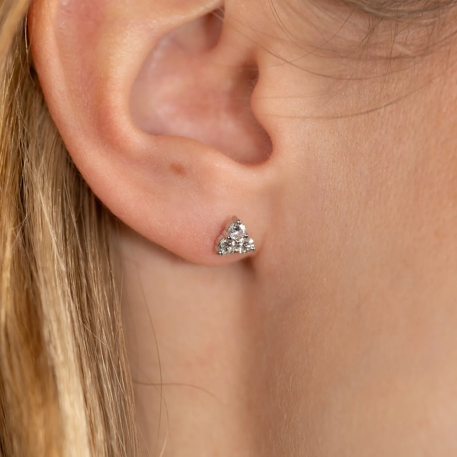 Sisi Copenhagen Trio ørestikker 0,43 ct hvidguld lab-diamant