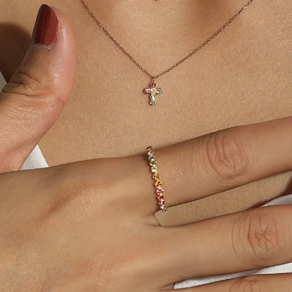 Bykjaergaard Fine ring 14 kt guld med ædelsten str. 56