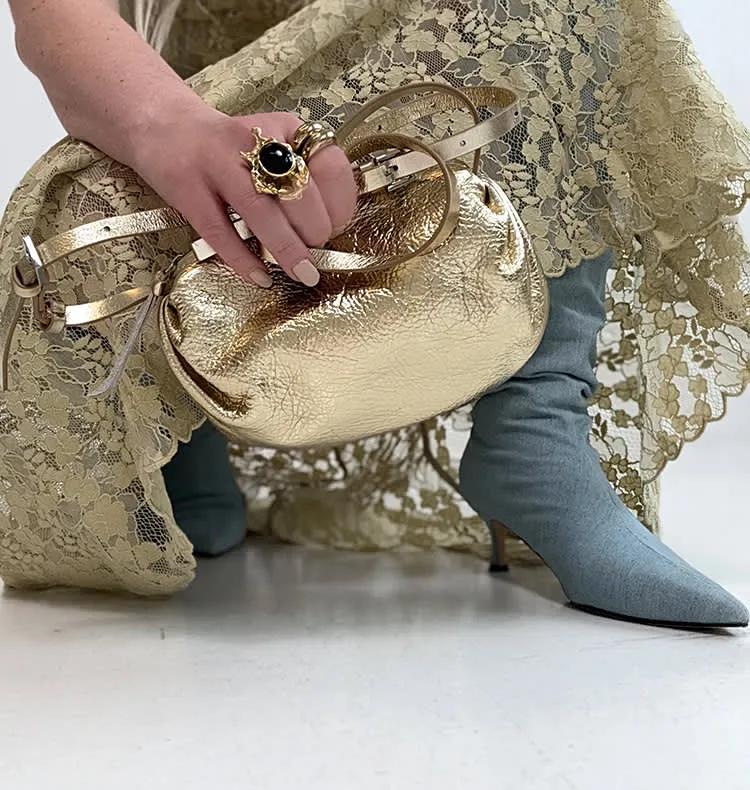 Wos Up Terry Bag håndtaske guld læder