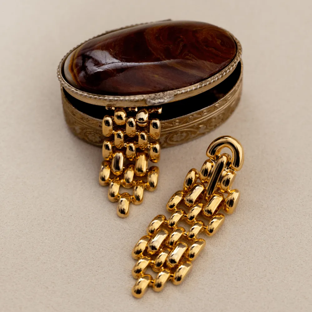 Orelia Statement Chain Link drop øreringe guld