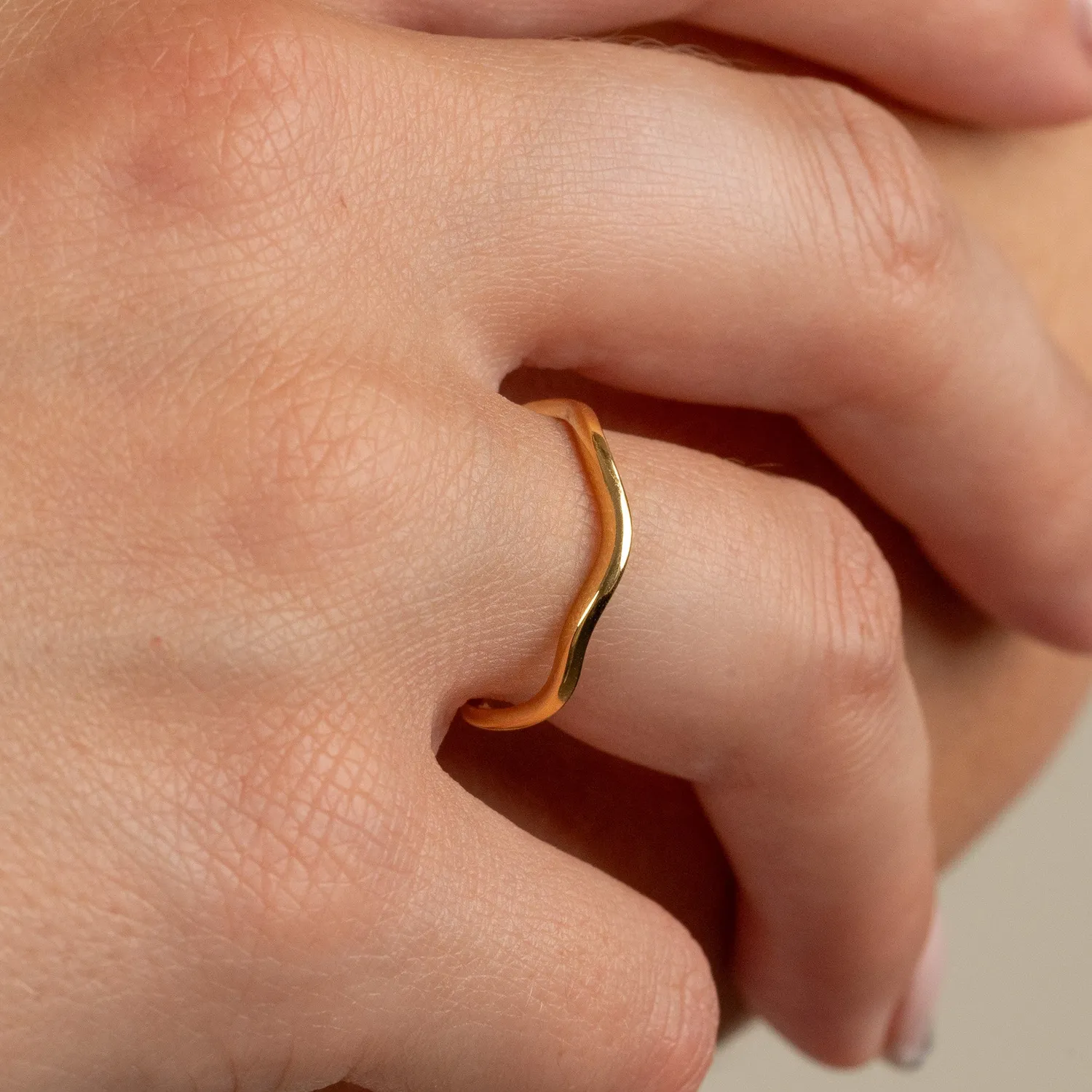 Sisi Copenhagen Gaia ring forgyldt sterlingsølv 2,5 mm