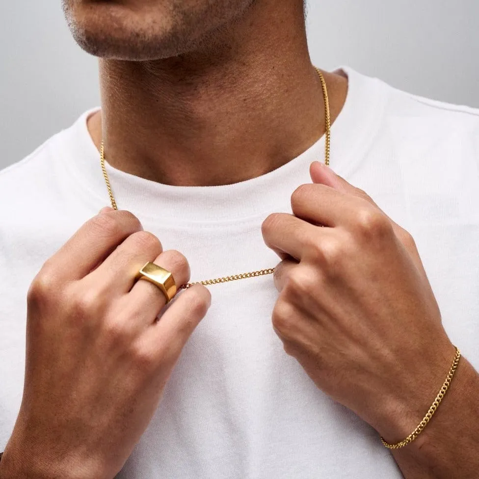 Orelia Fine Curb Chain halskæde guld vandtæt