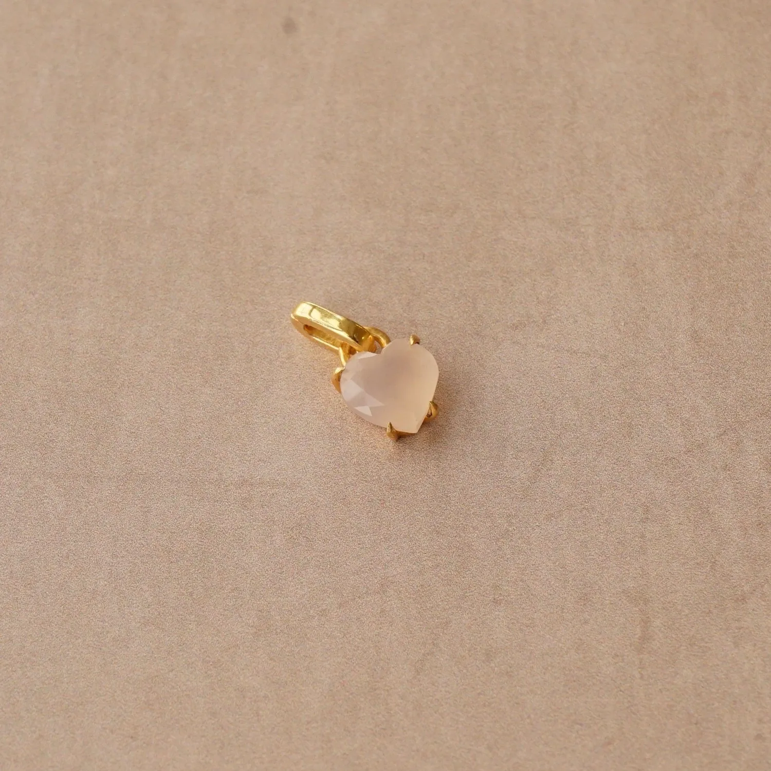 Orelia LUXE Heart Crystal charm rosa forgyldt