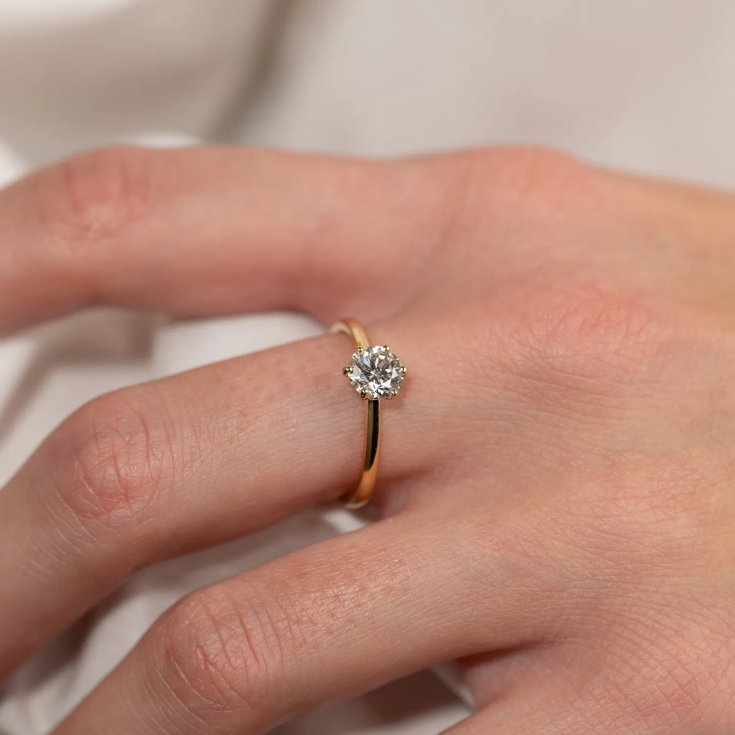 Sisi Copenhagen Classic Solitaire ring 0,75 ct 14 kt guld