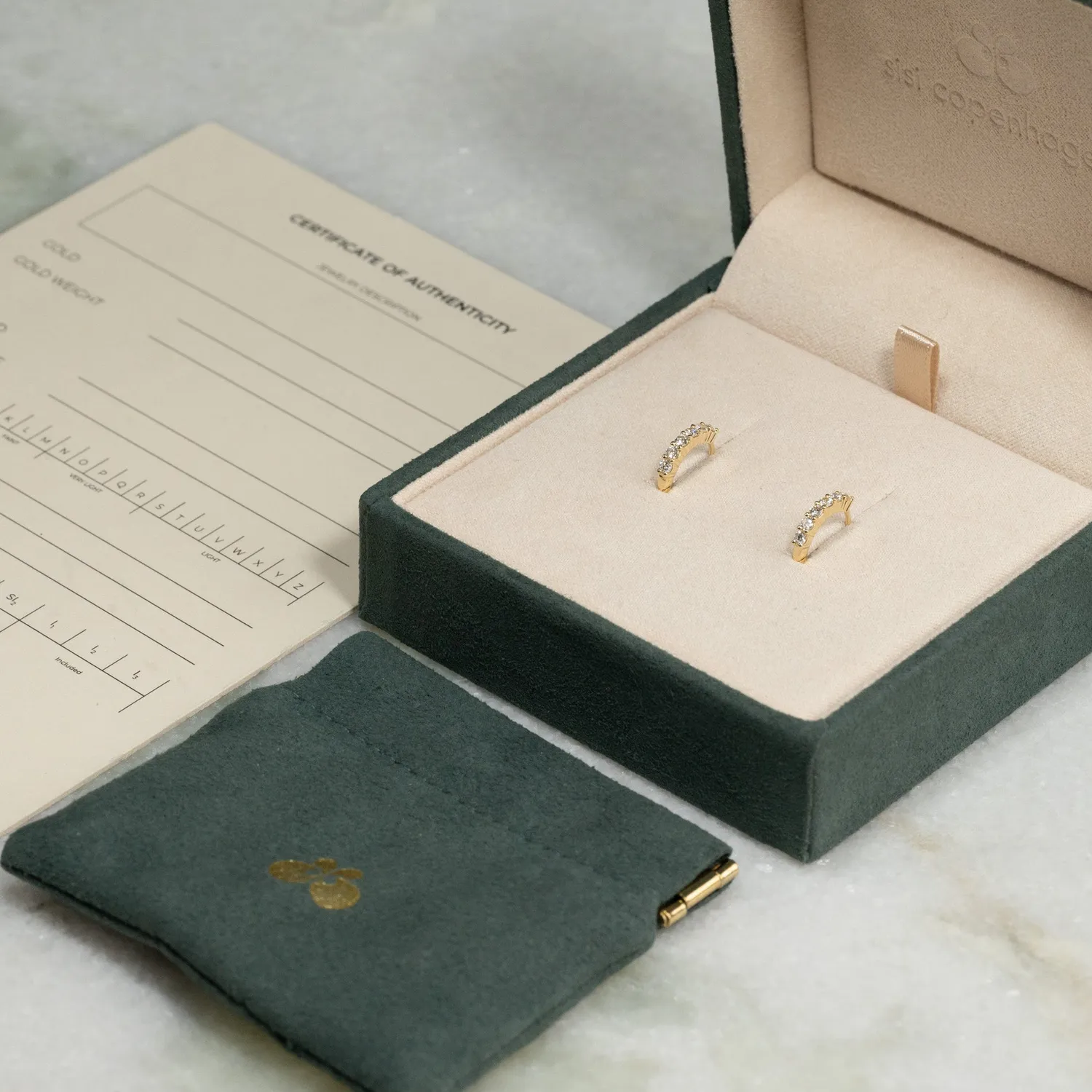 Sisi Copenhagen Prong Lab-Diamond creoler guld 0,35 ct