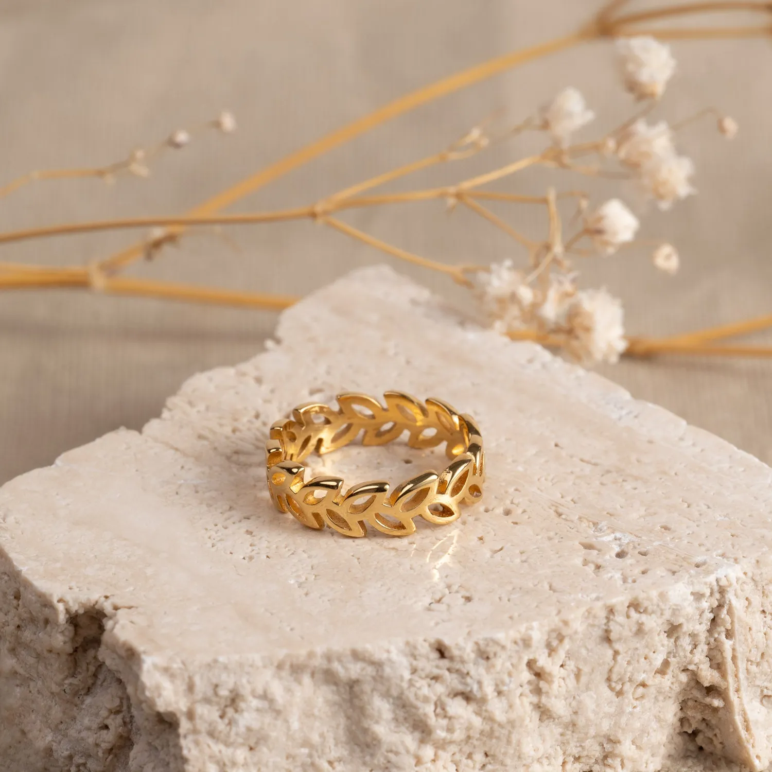 Sisi Copenhagen Bloom ring forgyldt 5 mm blad