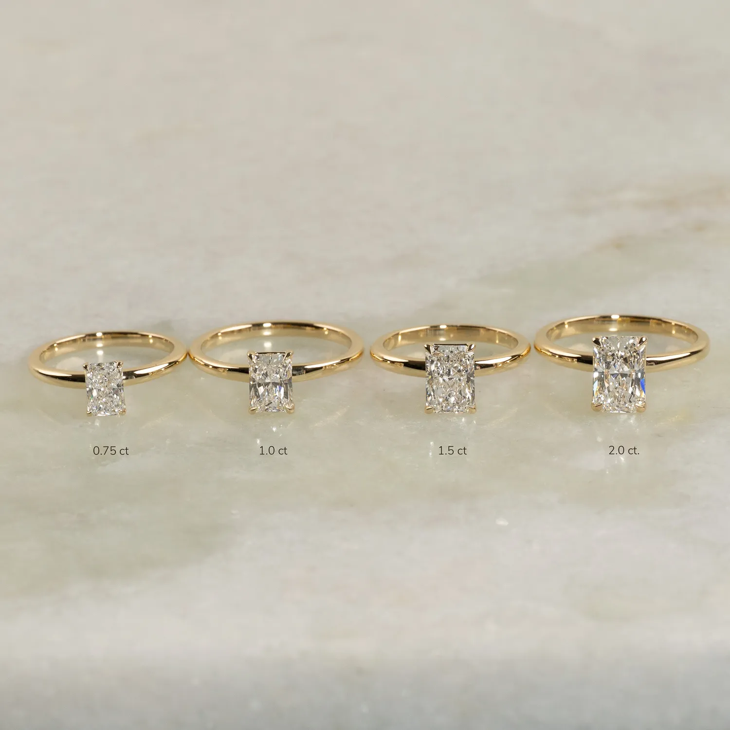 Sisi Copenhagen Solitaire Radiant ring guld 1,0 ct