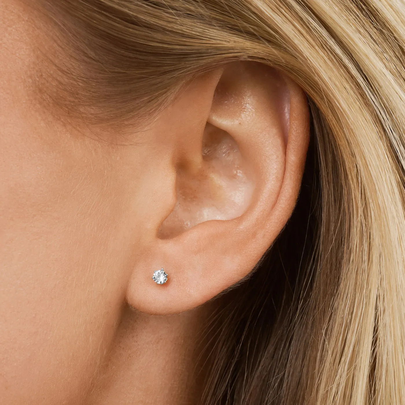 TIMI OF SWEDEN Anais stud øreringe 3 mm krystal stål