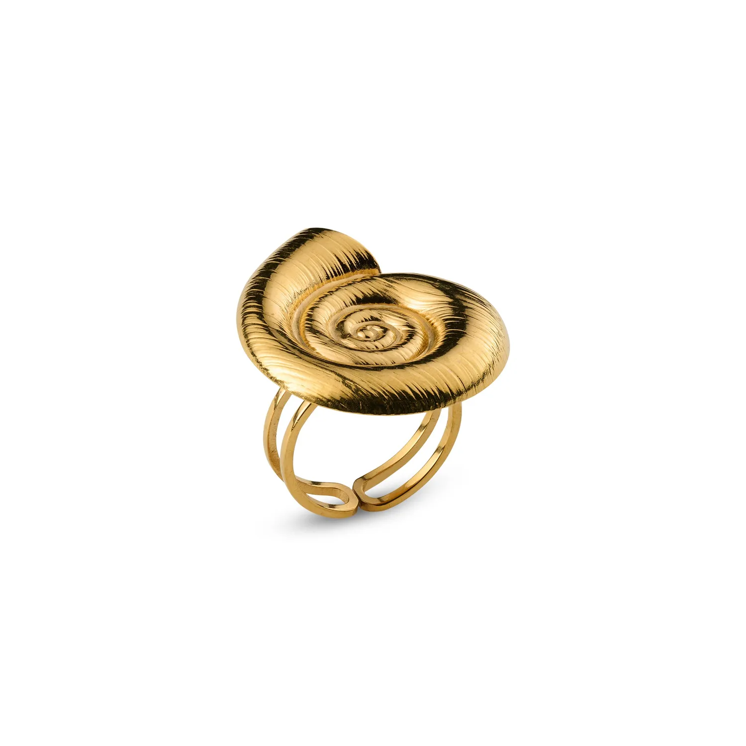 TIMI OF SWEDEN Ebba Seashell justerbar ring guld