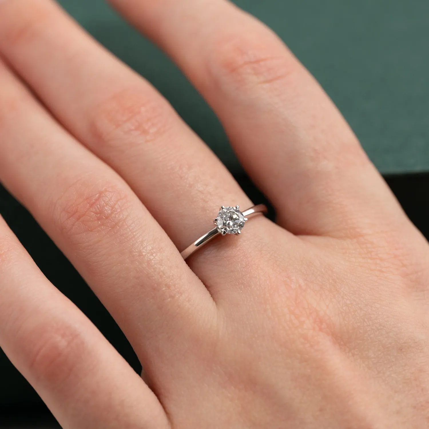 Sisi Classic Solitaire 6-Prong diamantring 0,5 ct hvidguld