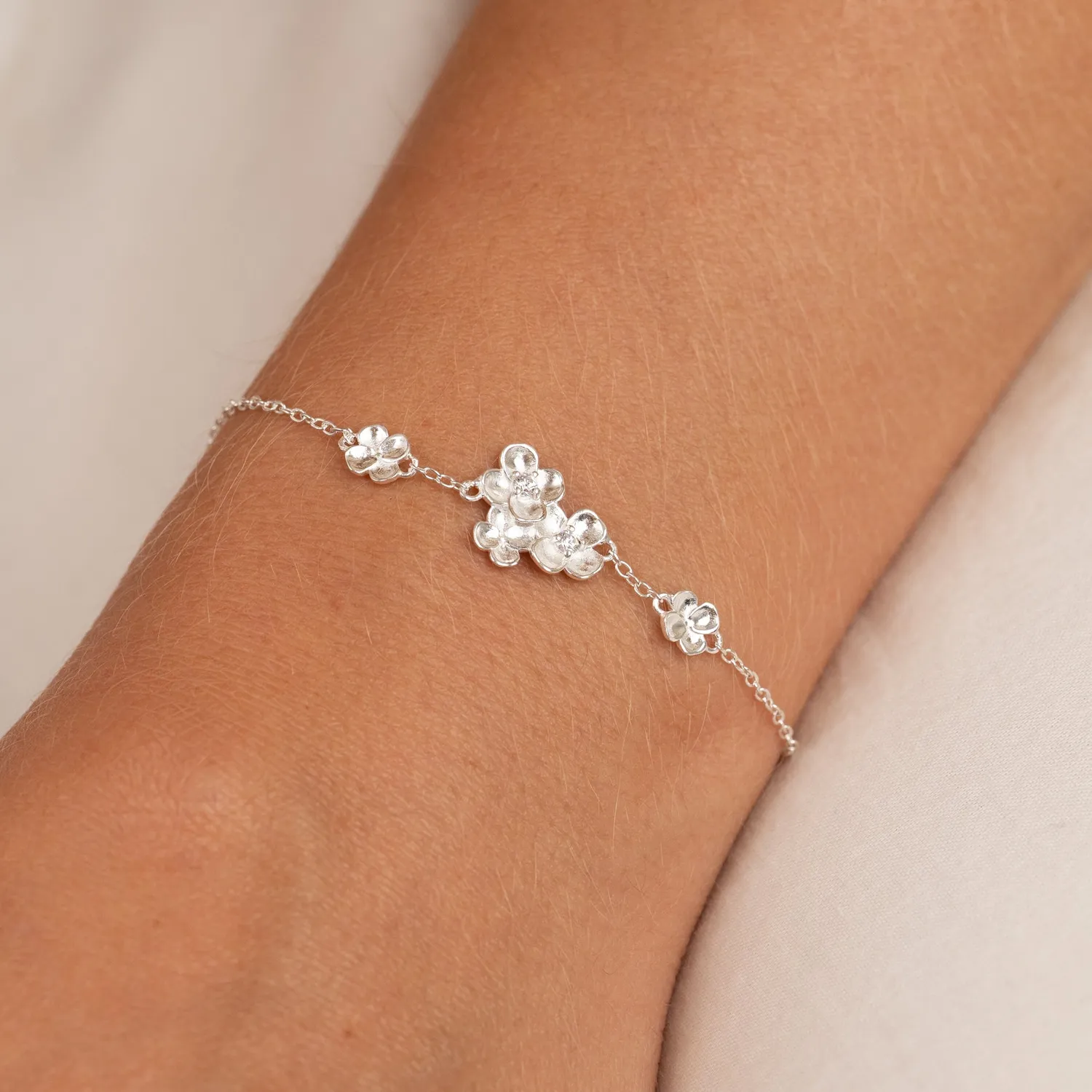 Sisi Copenhagen Flora Crystal armbånd sølv zirkonia