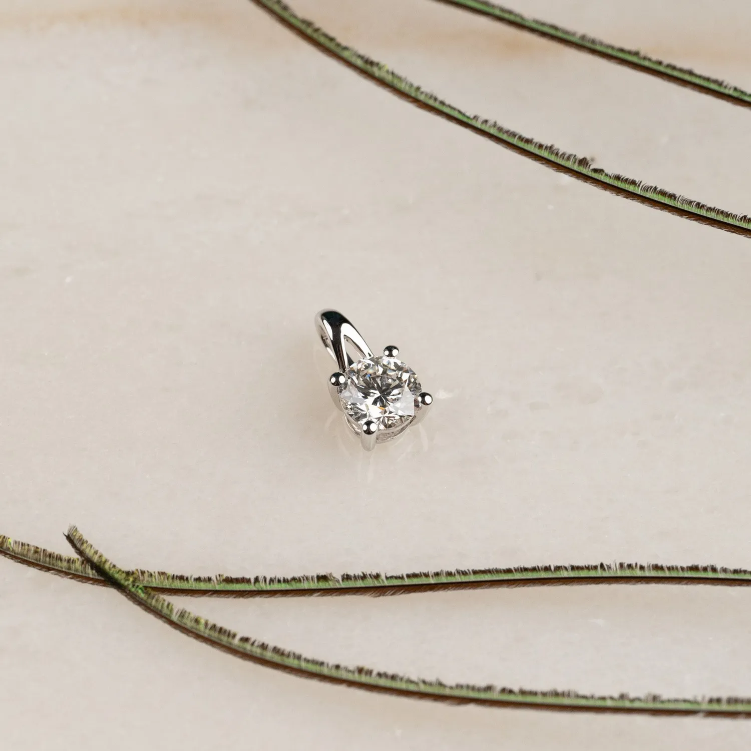 Sisi Copenhagen Prong Solitaire lab-diamond vedhæng guld