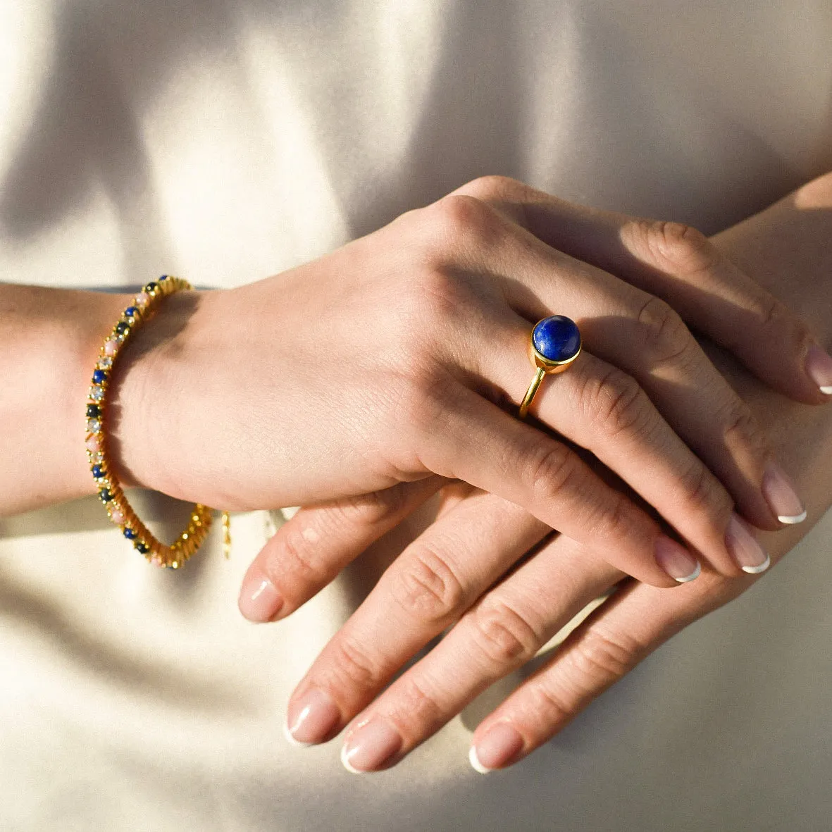 Bykjaergaard Royal armbånd sølv malakit opal lapis