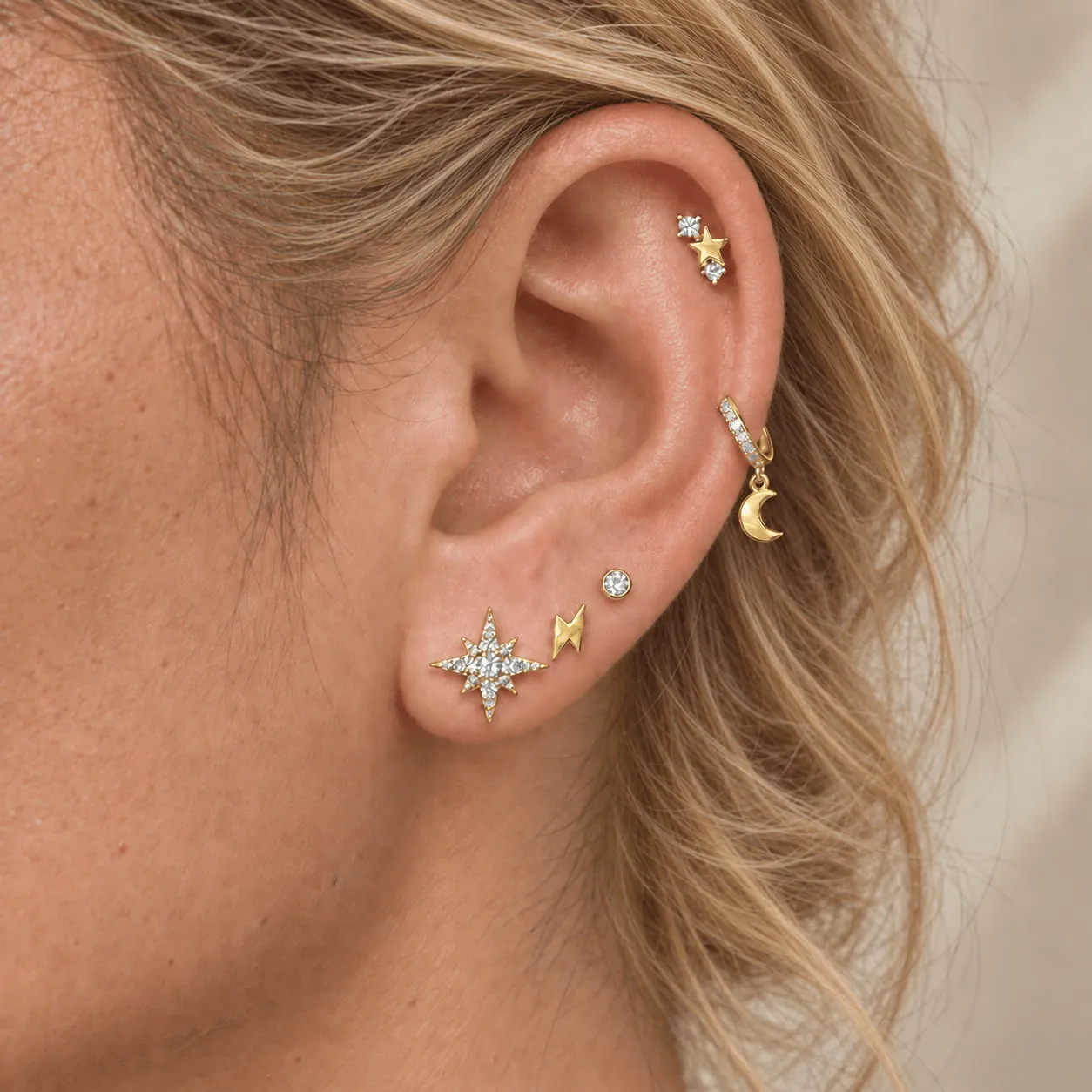 Orelia 25 Days Ear Stacking adventskalender guld