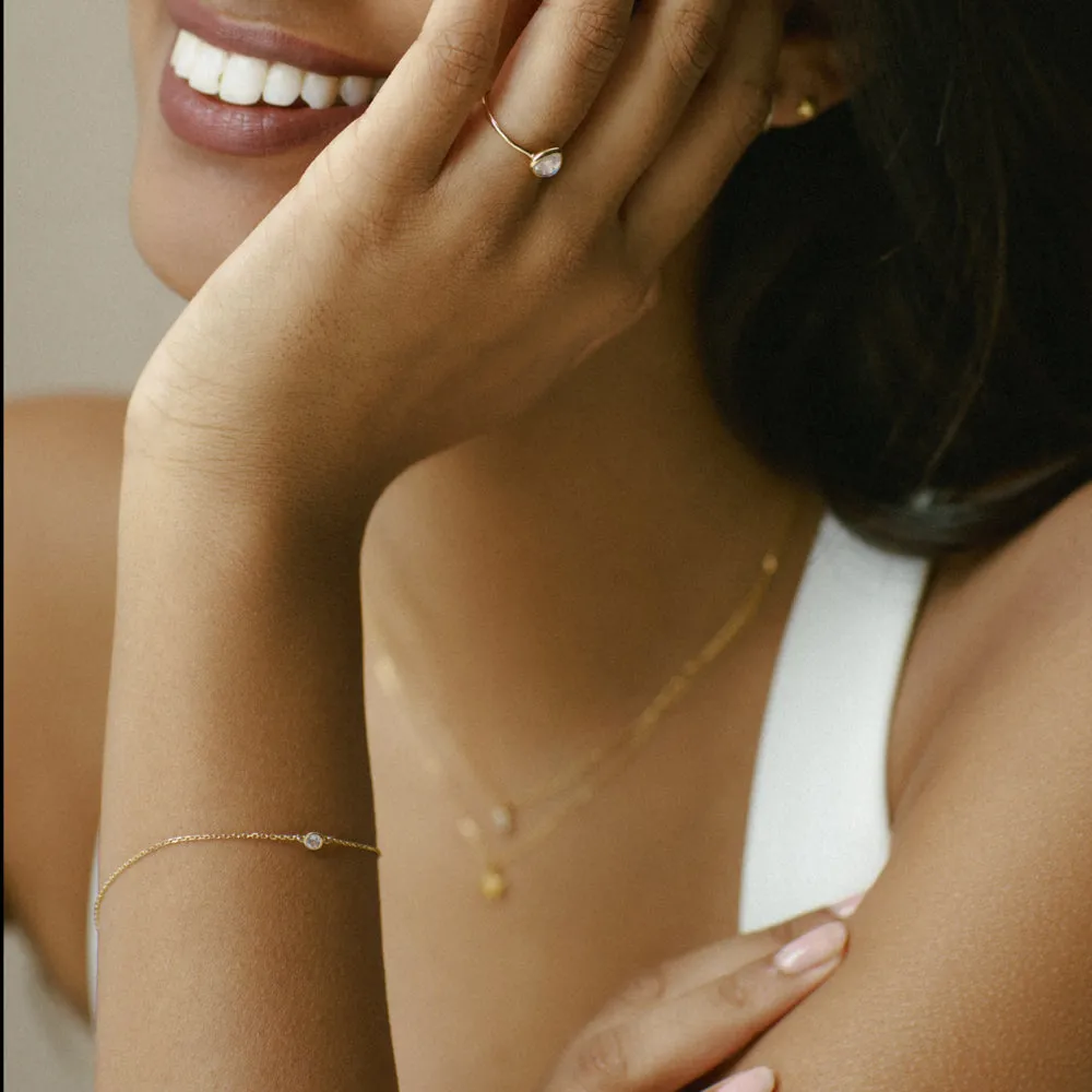 Orelia LUXE Classic Crystal armbånd guld hvid topas