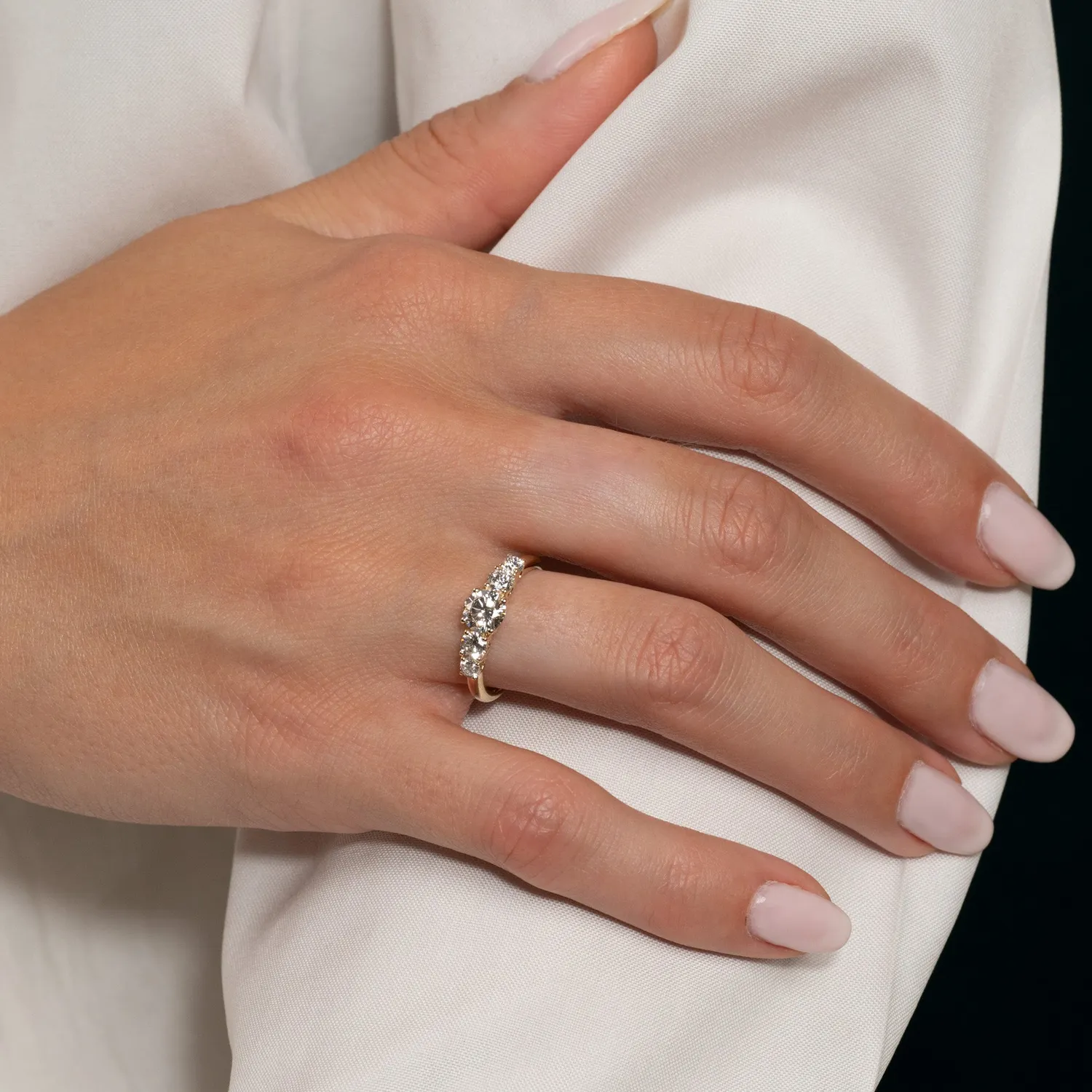 Sisi Copenhagen Five-Stone Trellis diamantring guld 1,0 ct 14 kt