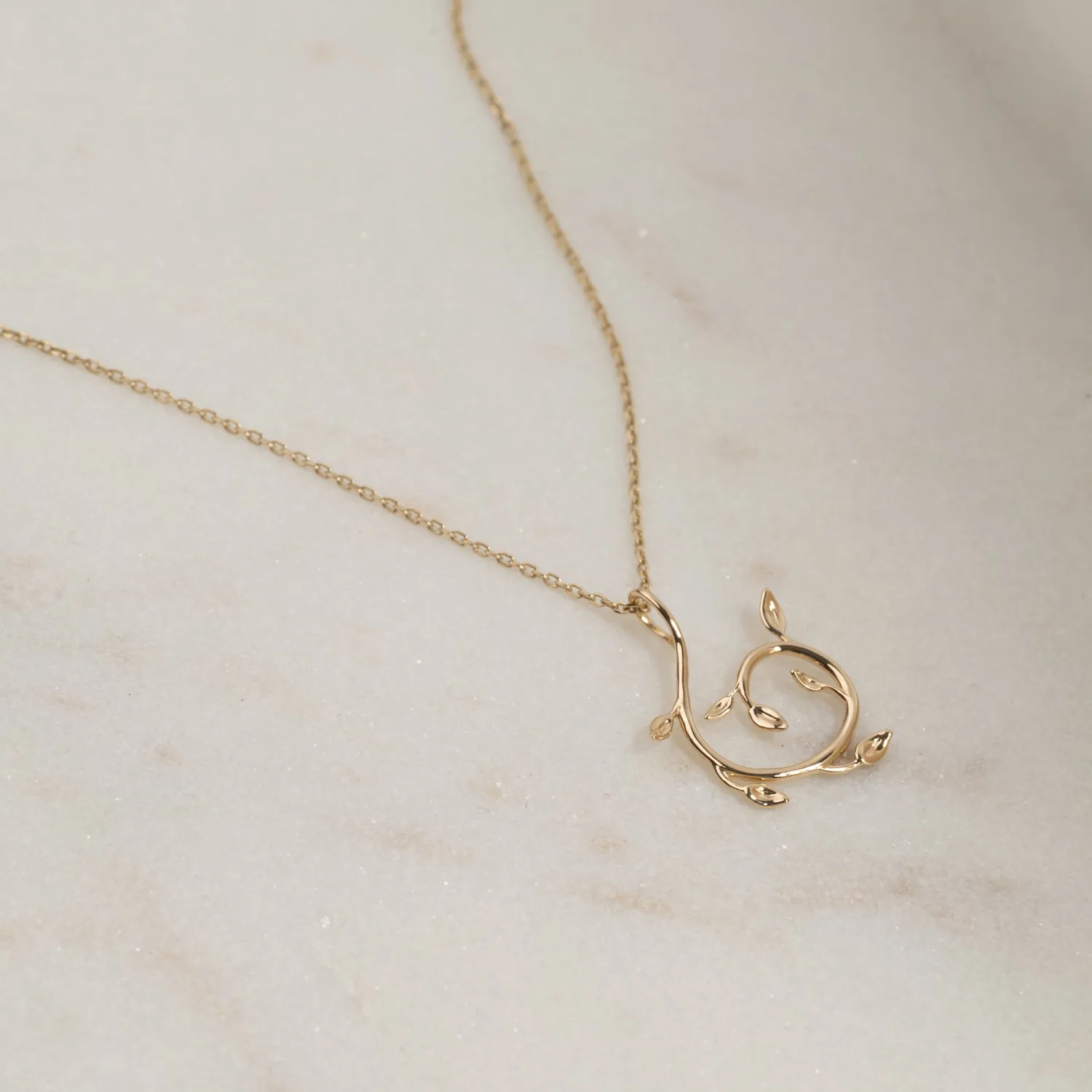 Sisi Copenhagen Eden Swirl vedhæng 9 kt guld 23 mm