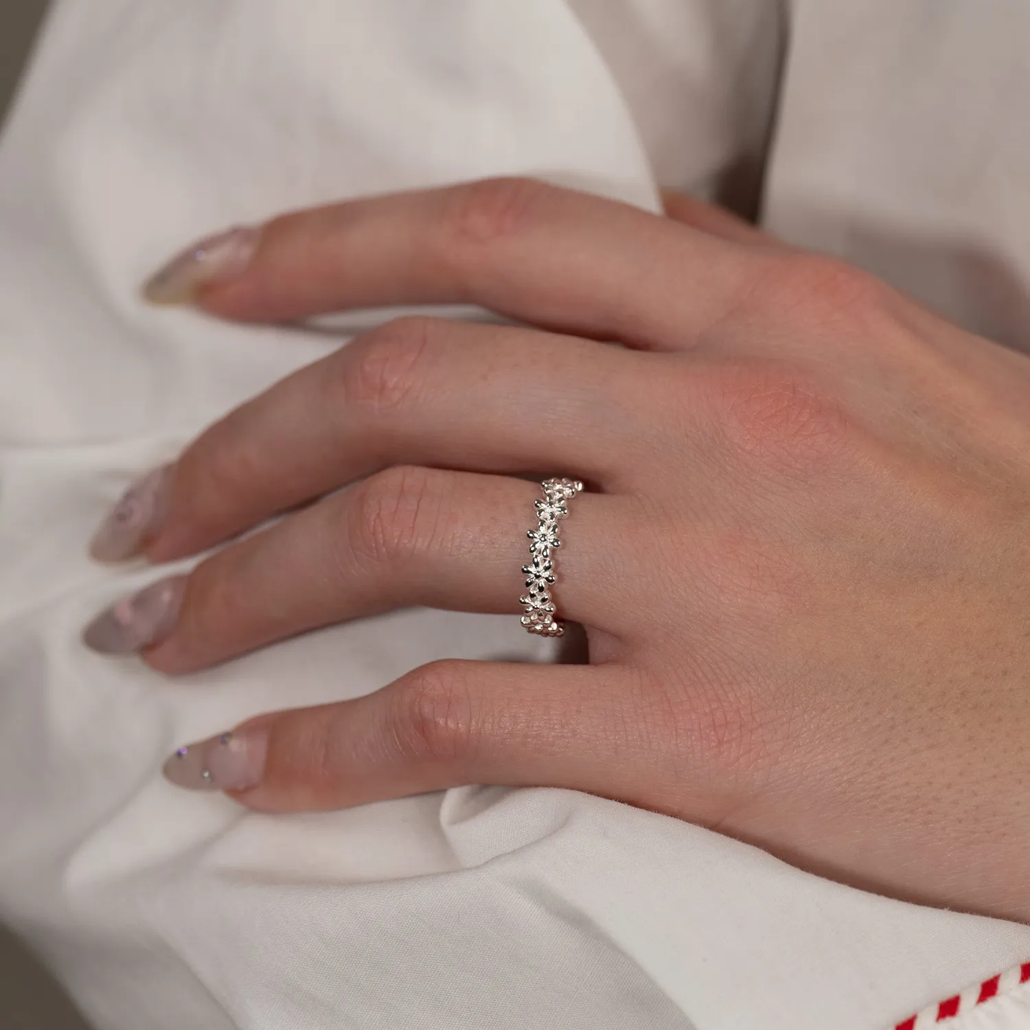 Sisi Copenhagen Ydun ring sølv 5 mm blomster