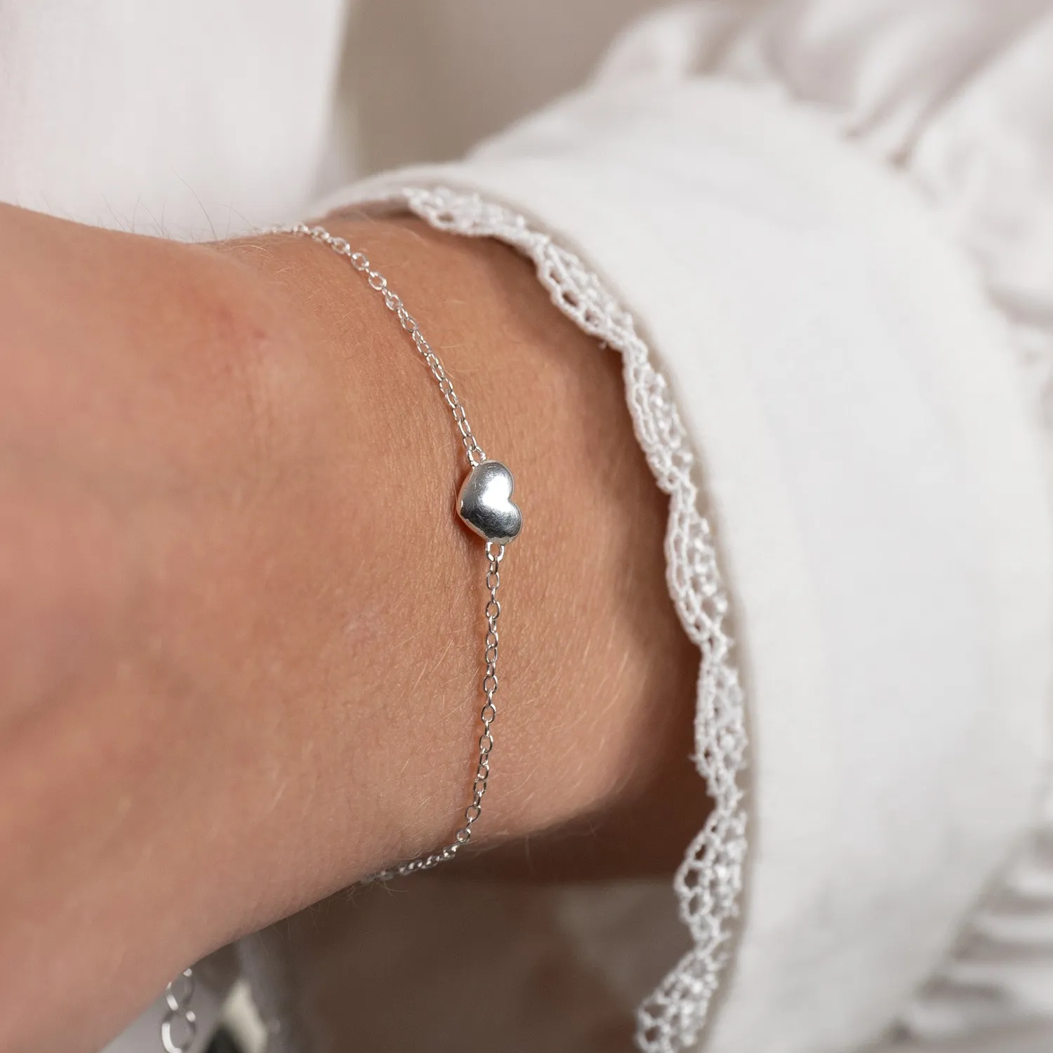 Sisi Copenhagen Valentina armbånd sølv 15+4 cm hjerte
