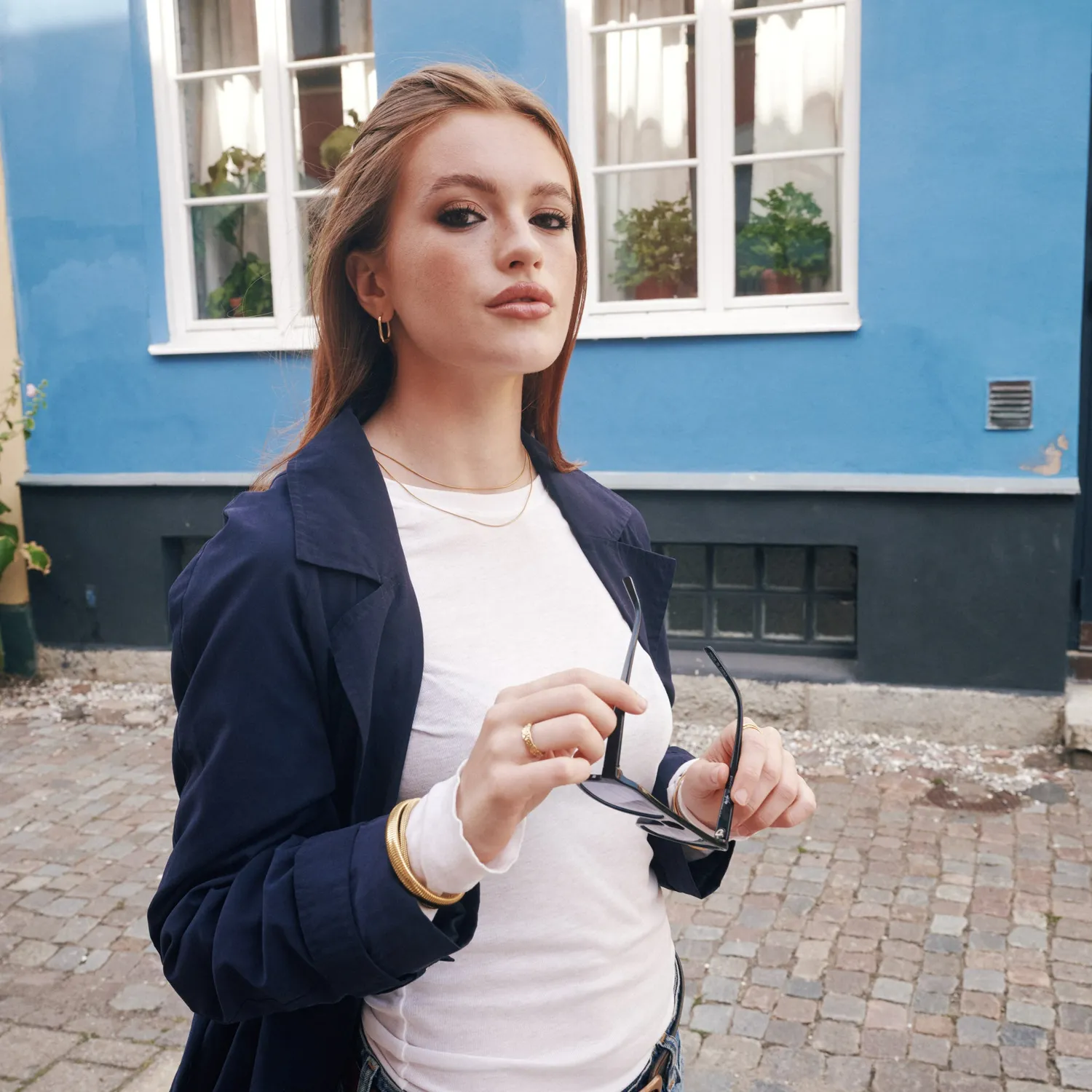 TIMI OF SWEDEN Pernille hoop øreringe sølv 20 mm