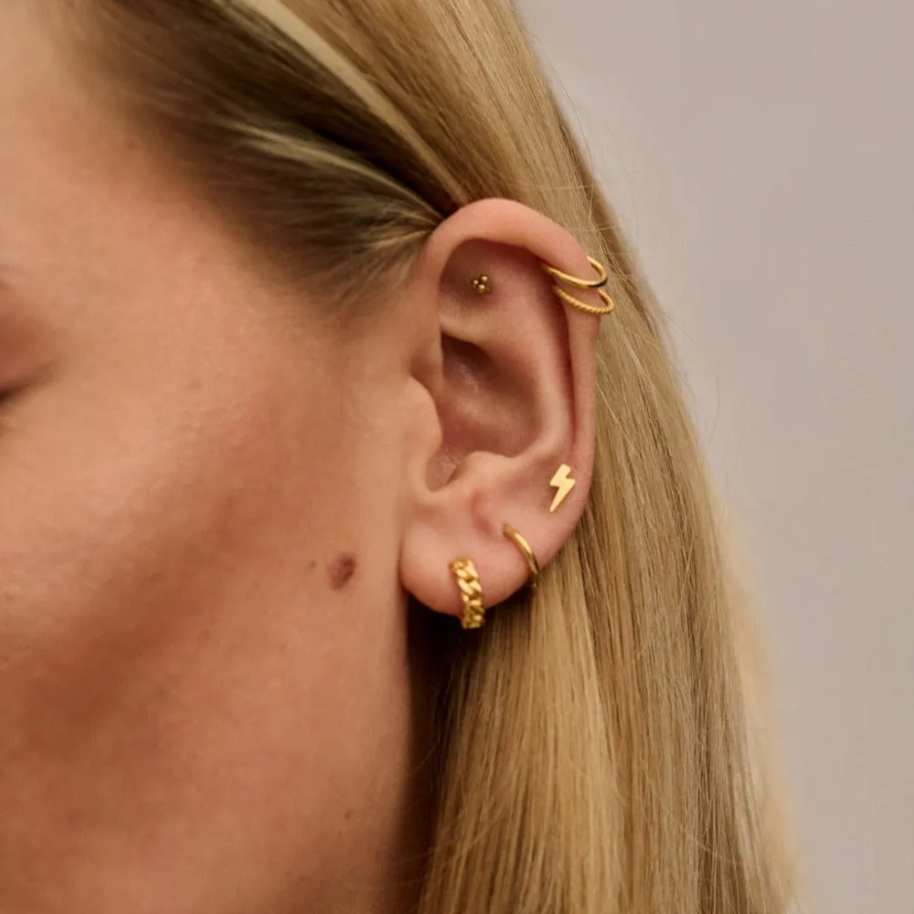 Orelia Clean Metal Clicker Hoop piercing 8mm guld