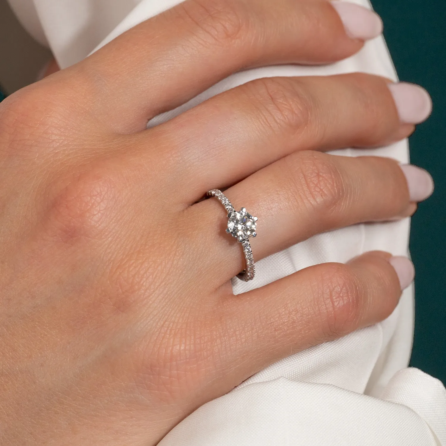 Sisi Copenhagen Classic Alliance diamantring 0,9 ct hvidguld