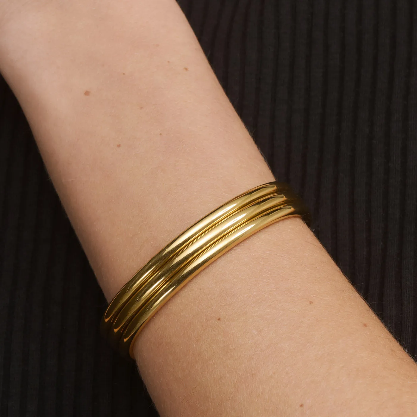 TIMI OF SWEDEN Elvira Triple Bangle armbånd guld