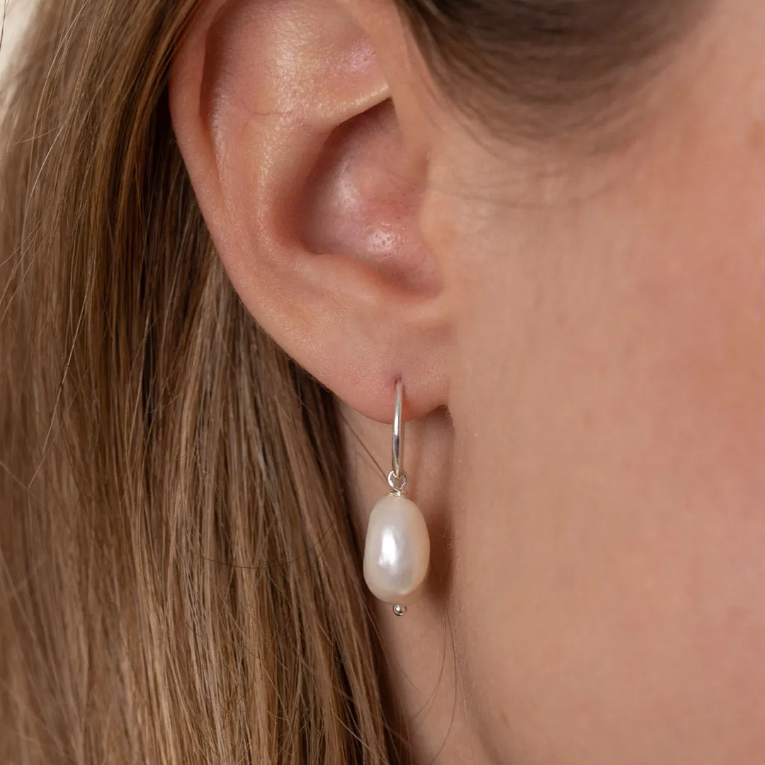 Sisi Copenhagen Noella Pearl Silver øreringe barokperle