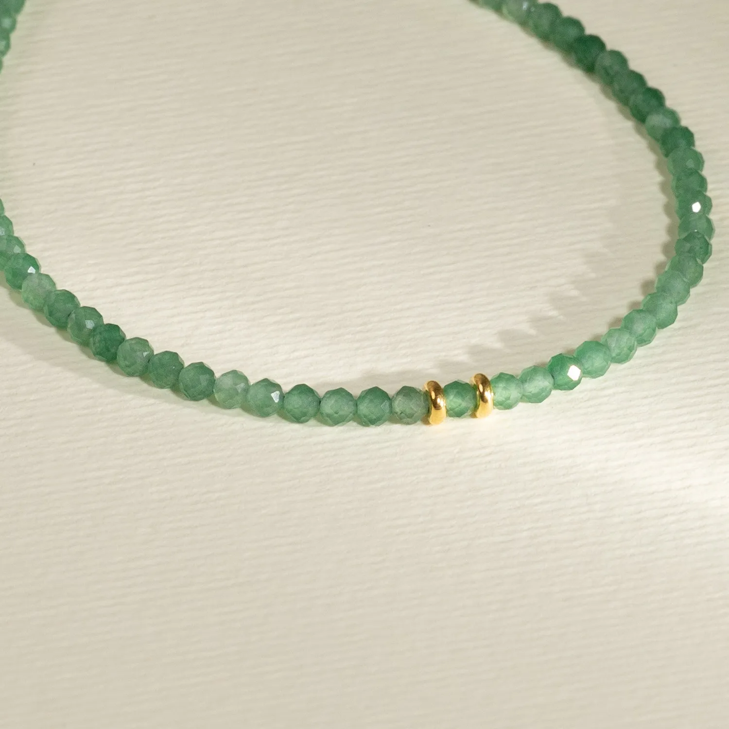 Sisi Copenhagen Eliana Green Aventurine Golden armbånd forgyldt