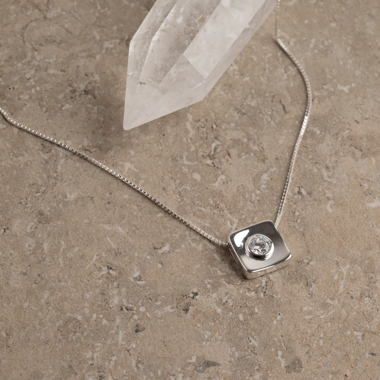 Sisi Copenhagen Mae Crystal vedhæng sølv klar zirkon