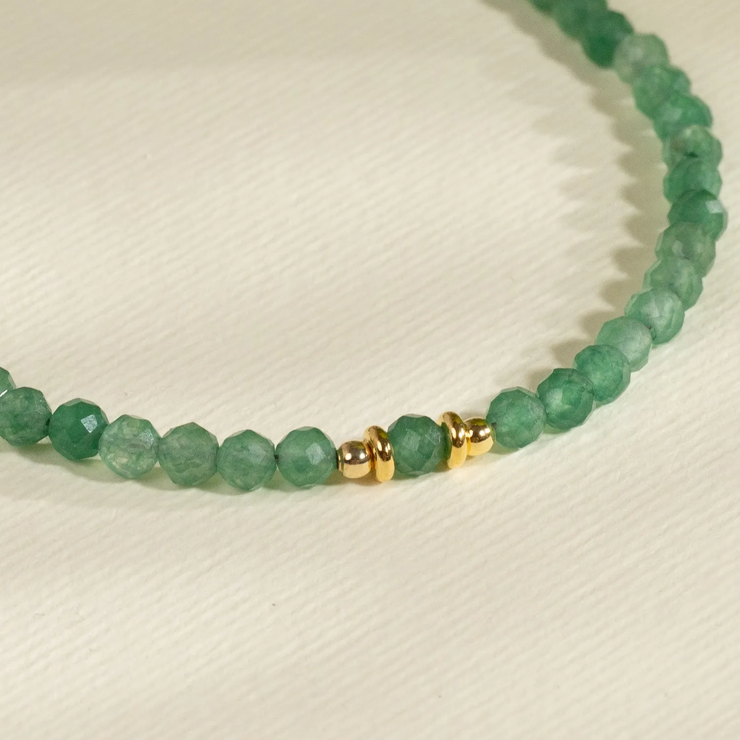 Sisi Copenhagen Alina Green Aventurine armbånd forgyldt grøn