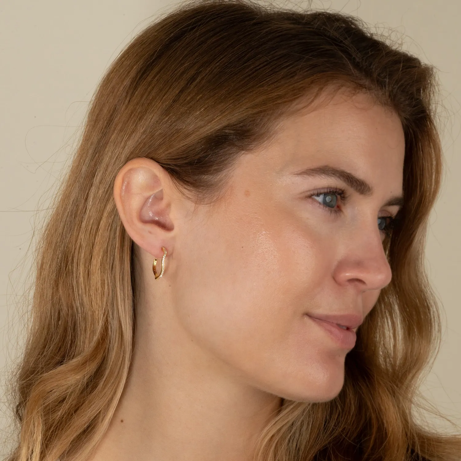 Sisi Copenhagen Gaia creoler forgyldt sølv zirkon
