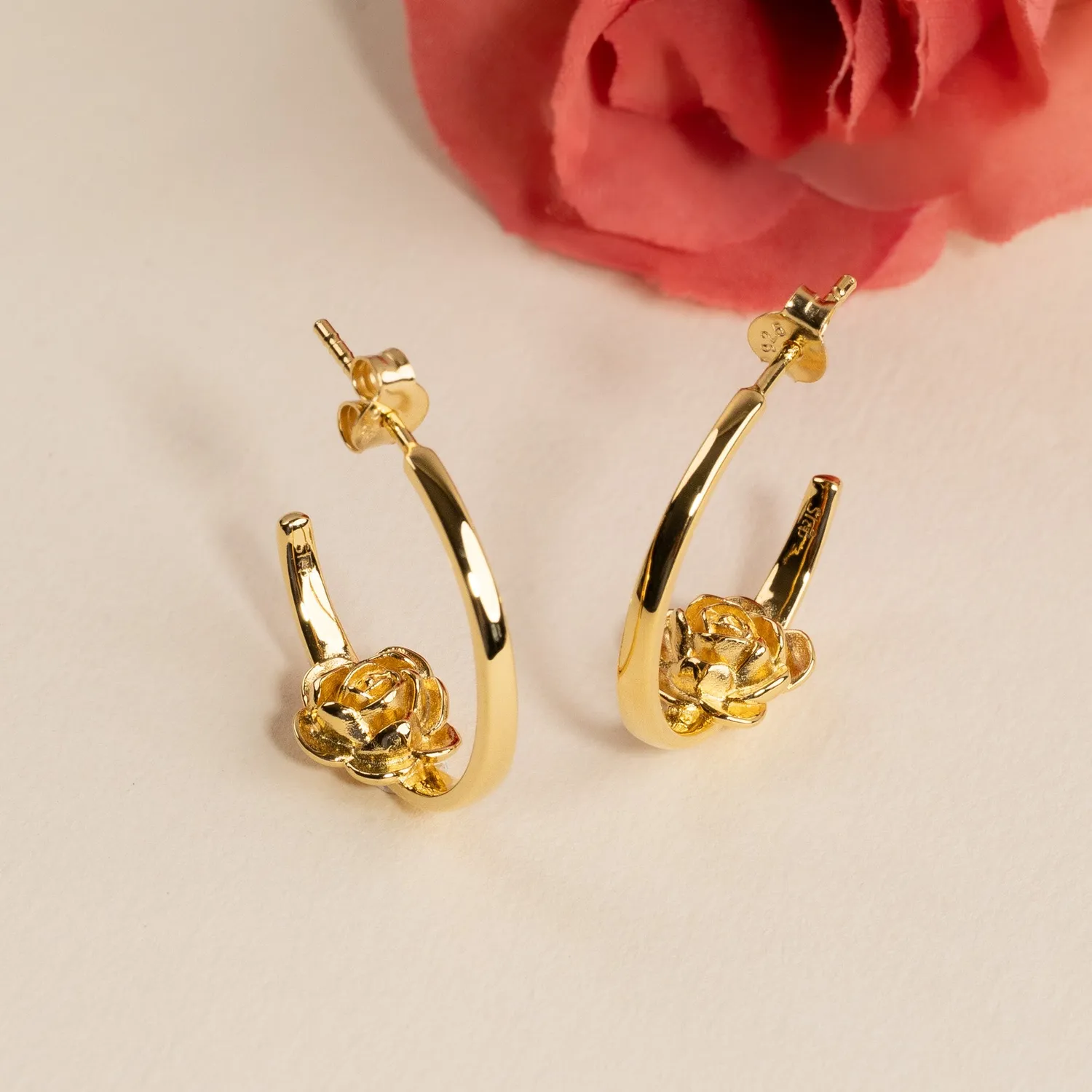 Sisi Copenhagen Rosie Golden creoler forgyldt 15 mm