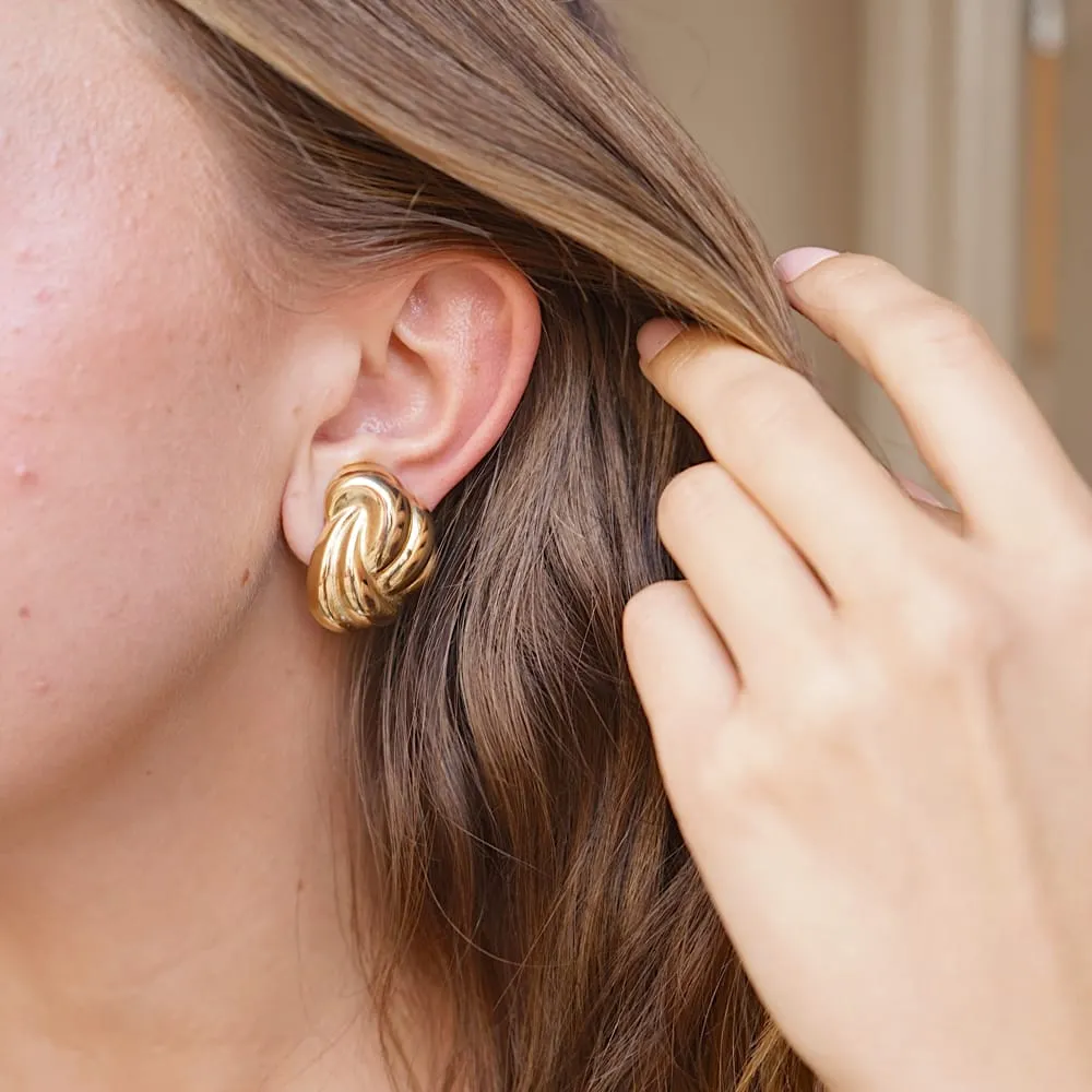 Orelia Vintage Sculpted Knot clip-on øreringe