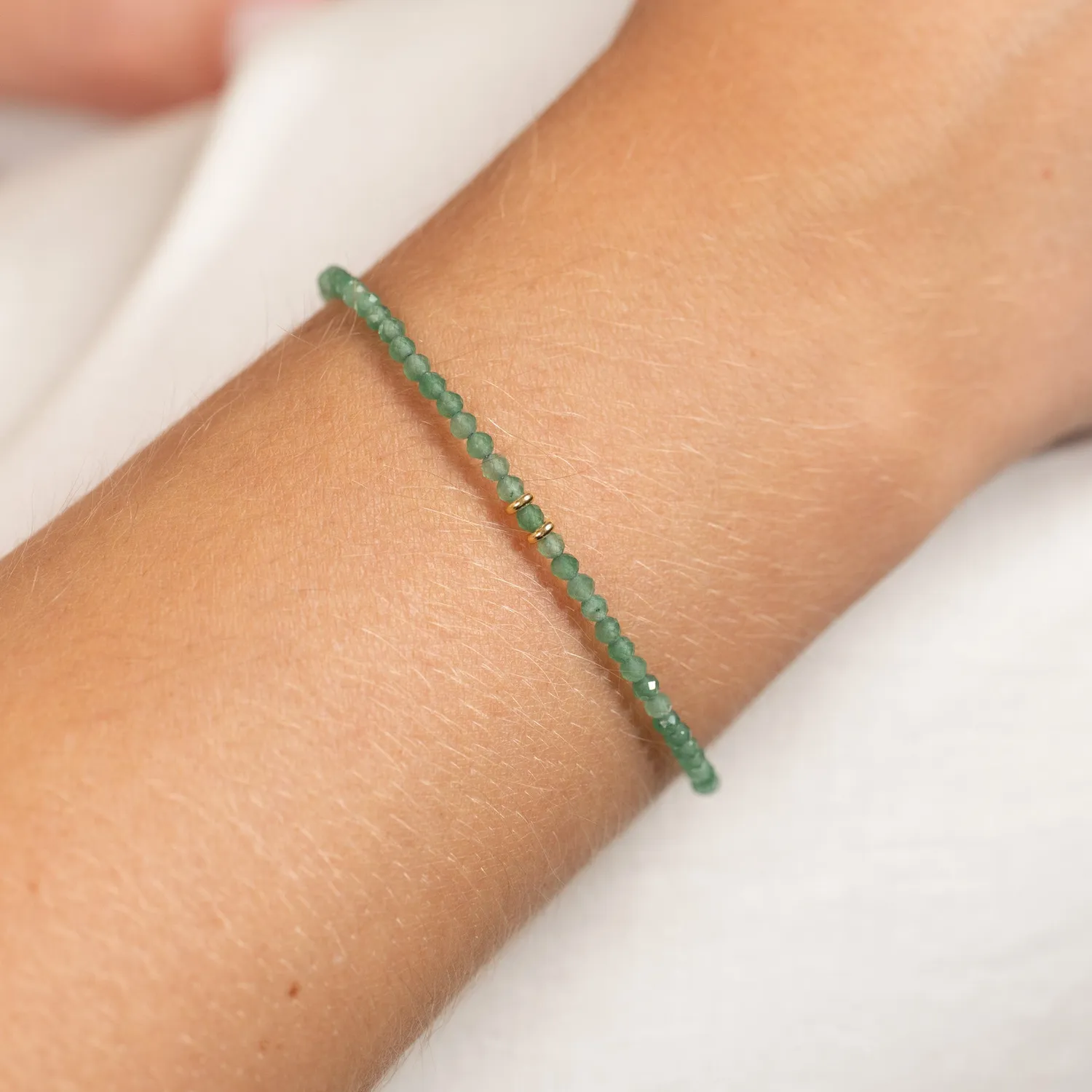 Sisi Copenhagen Eliana Green Aventurine Golden armbånd forgyldt